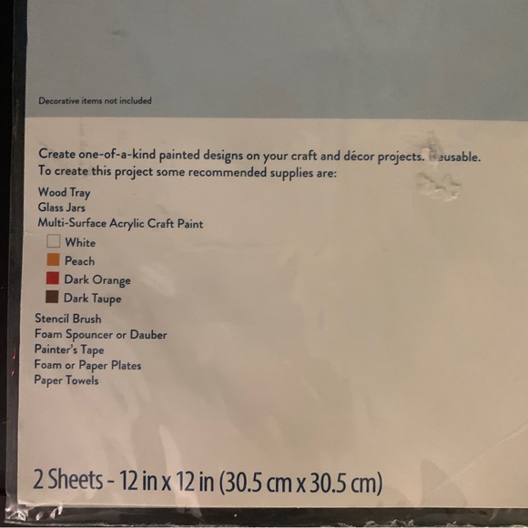 New Set Hello Hobby Reusable Stencils - 5 Designs - Crafts Graffiti DIY Painting - Picture 8 of 8